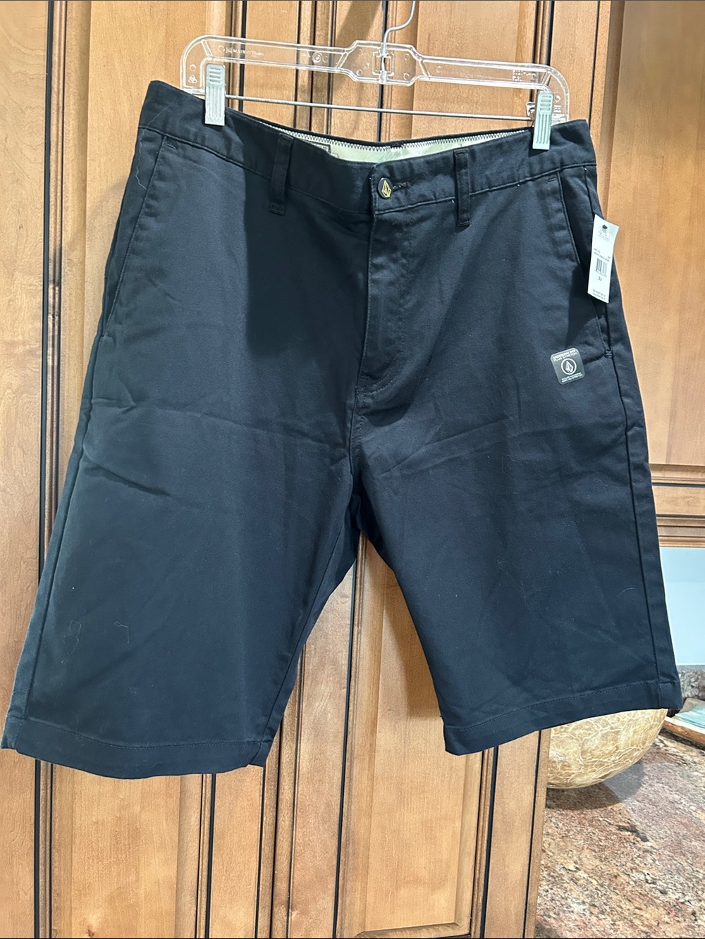 Volcom Men's Black Flat Front Performance Shorts